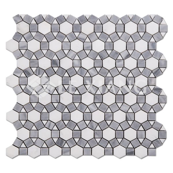 Sunflower Marble Mosaic Tiles For Bathroom Flooring Wall-1