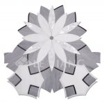 Water Jet Cut Marble Mosaic Stone Tile Daisy For Bathroom Wall Tile-1