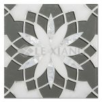 Water Jet Cut Marble Mosaic Stone Tile Daisy For Bathroom Wall Tile-3