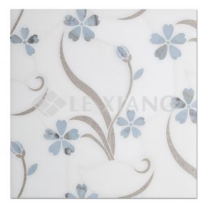 Water Jet Cut Marble Mosaic Tile Bathroom Wall Orchid-2