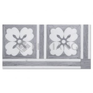 Water Jet Cut Marble Mosaic Tile Gardenia For Bathroom Wall Tiles-1