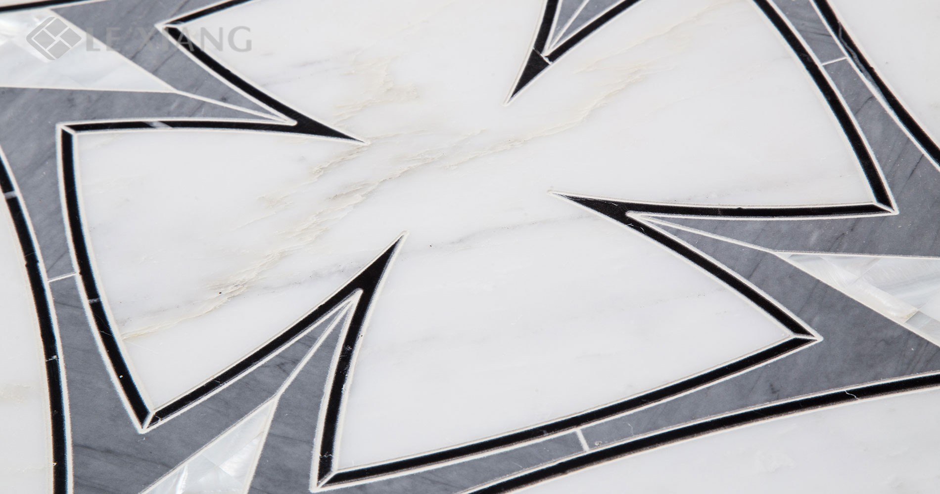 Water-Jet-Cut-Marble-Passiflora-Mosaic-Tile-Kitchen-Backsplash-4