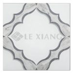 Water Jet Cut My Fair Lady Marble Mosaic Tile-4