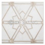 Water Jet Cut Stone Mosaic Backsplash Tile Koch Snowflake For Kitchen Backsplash-2