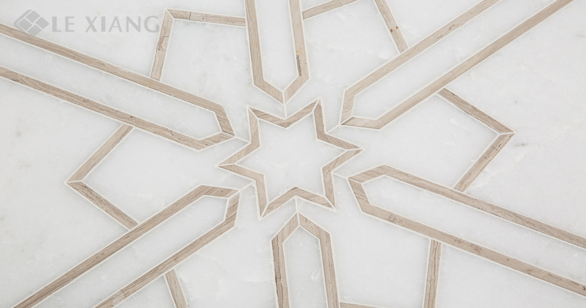 Water-Jet-Cut-Stone-Mosaic-Backsplash-Tile-Koch-Snowflake-For-Kitchen-Backsplash-7