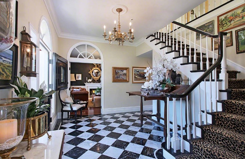 White Arabescato Carrara Marble Floor For Living Room 14