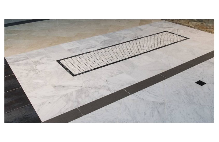 White Arabescato Carrara Marble Floor For Living Room 18