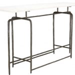 White Marble Console Hall Table-6