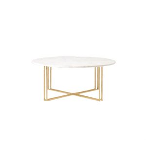 White Or Green Round Marble Coffee Table-9