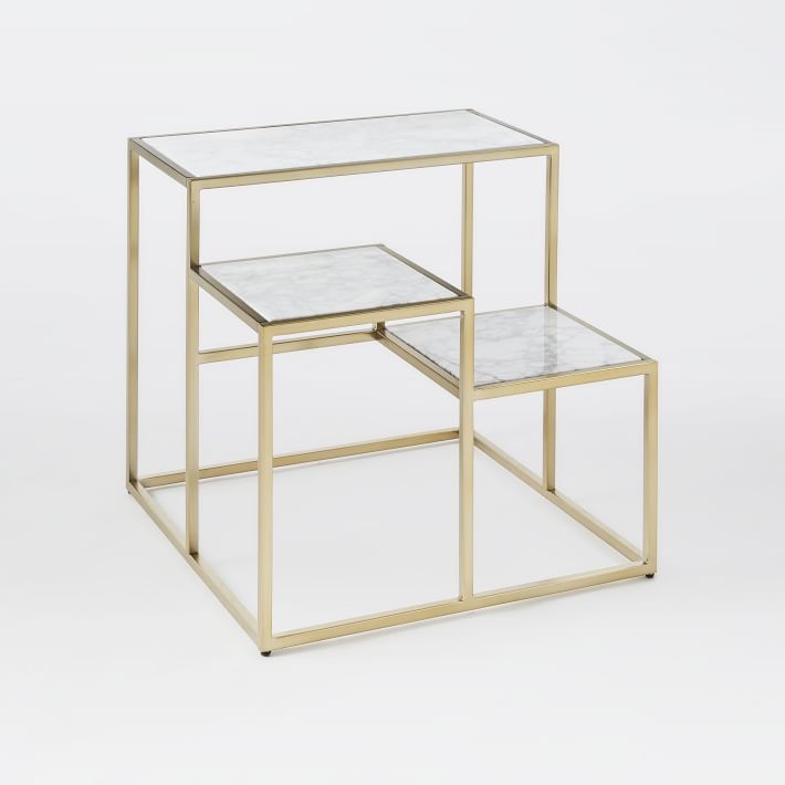 Three Layers Square Marble Side Table-1