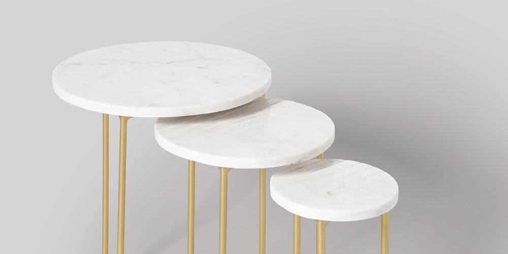 Nesting Marble Side Table Set-1