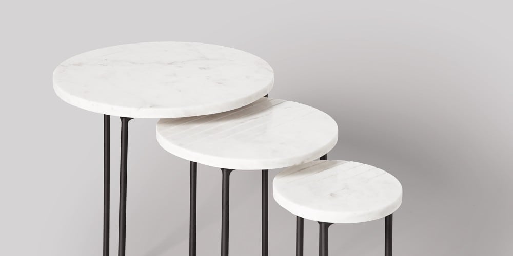 Nesting Marble Side Table Set-9