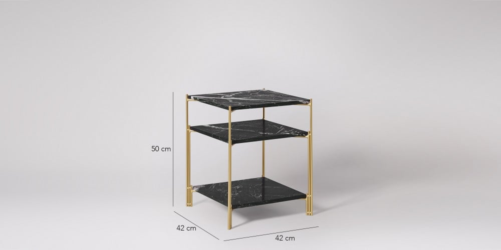 Three-tier Square Marble Side Table-9