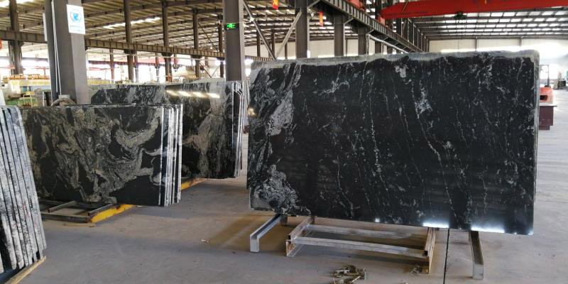 River Black Granite White And Black-7