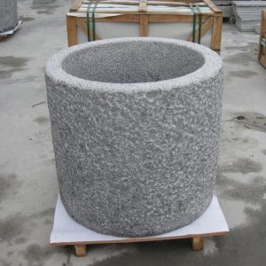 G603 Grey Granite Stone Trough Planter Customizable-2