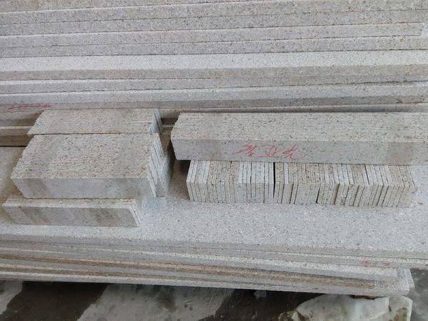 G682 Yellow Granite Flamed Finish Outdoor Stairs-7